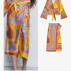 Vibrant Paisley Wrap Top